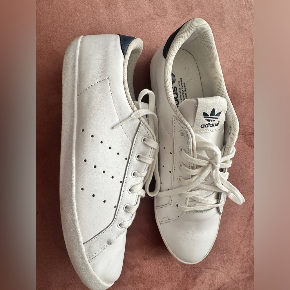 Adidas Miss Stan White Leather Sports Sneaker Trainer Women US 10